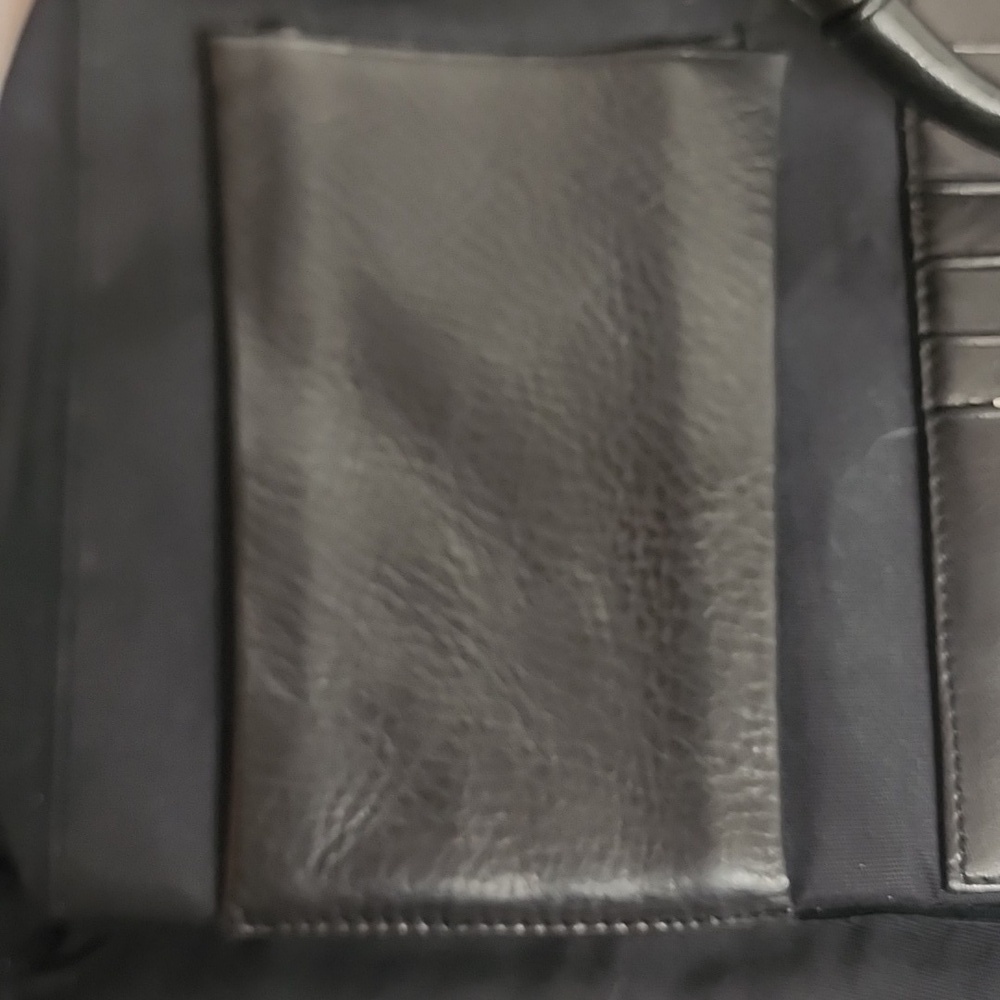 HOBO INTERNATIONAL Black Leather Unisex Bag. Organizer Carryall Minimalist Sz L - Picture 7 of 13
